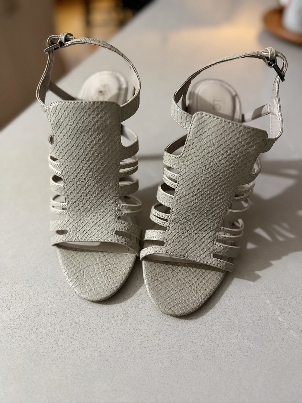 Lauren Conrad  light gray  Strappy Heels
